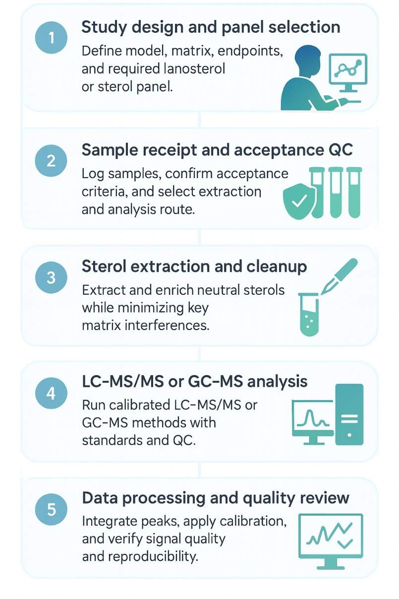 Workflow for Lanosterol Analysis